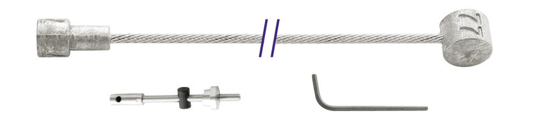 Cordo binnenkabel binnenkabel trommelrem 225cm ø1,5mm verzinkt + 2 nippels