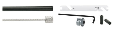 Cordo kabelset kabelset versteller nexus 4 7 8 speed zilver 170cm 225cm rvs