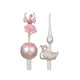 Decoris piek ballerina zwaan van glas ca 29cm