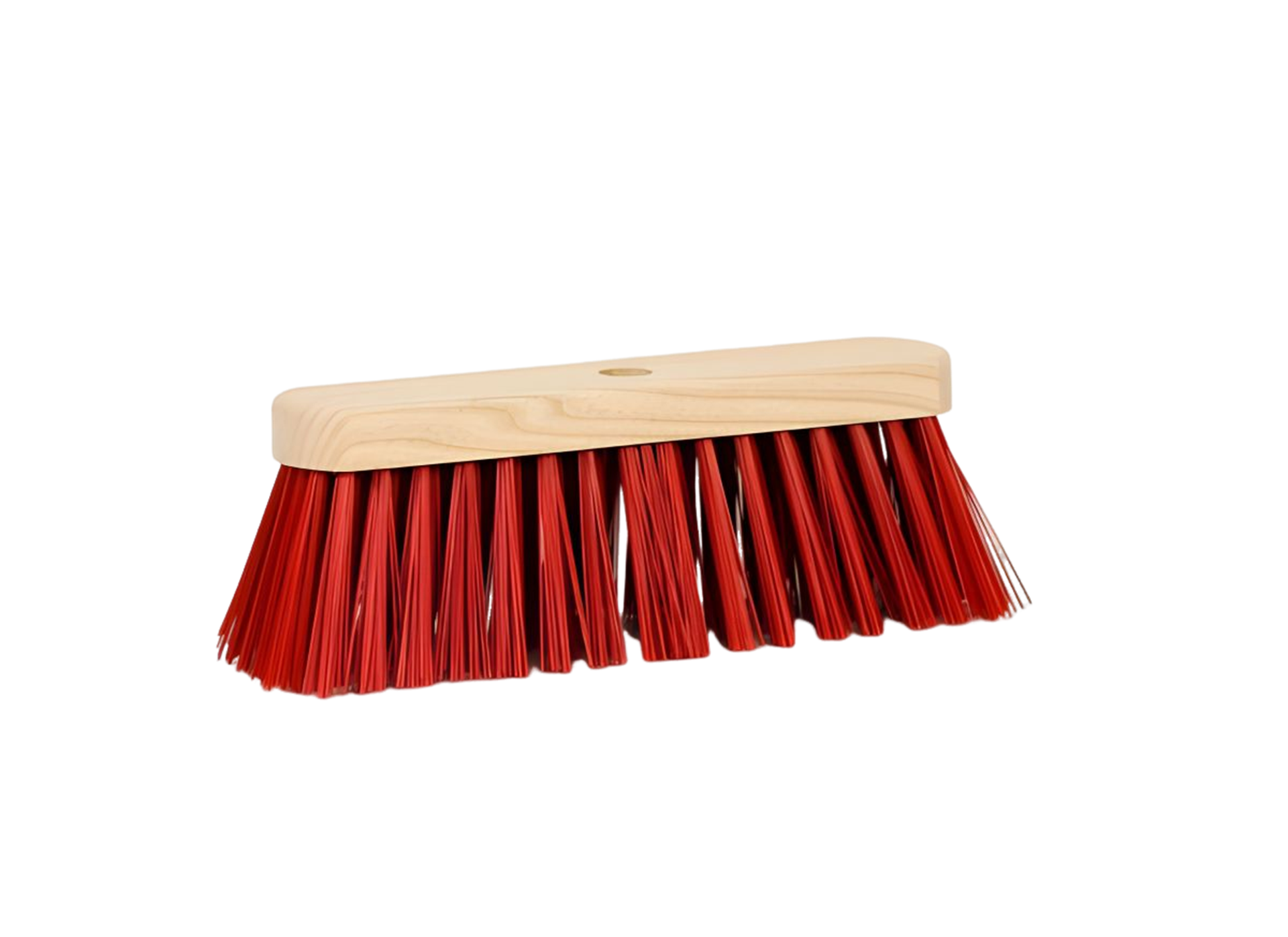 Luva straatbezem hout kunstvezel rood 29cm