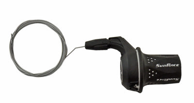 Sunrace versteller twist rechts 5 speed shimano compatible zwart