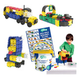 Clics build play 10-in-1 bouwblokken– duurzaam speelgoed gemaakt van gerecycleerde kunststof- bouwset 10 in 1 - speelgoed 4,5,6,7,8 jaar jongens en meisjes- educatief speelgoed- montessori speelgoed- constructie speelgoed - afbeelding 2
