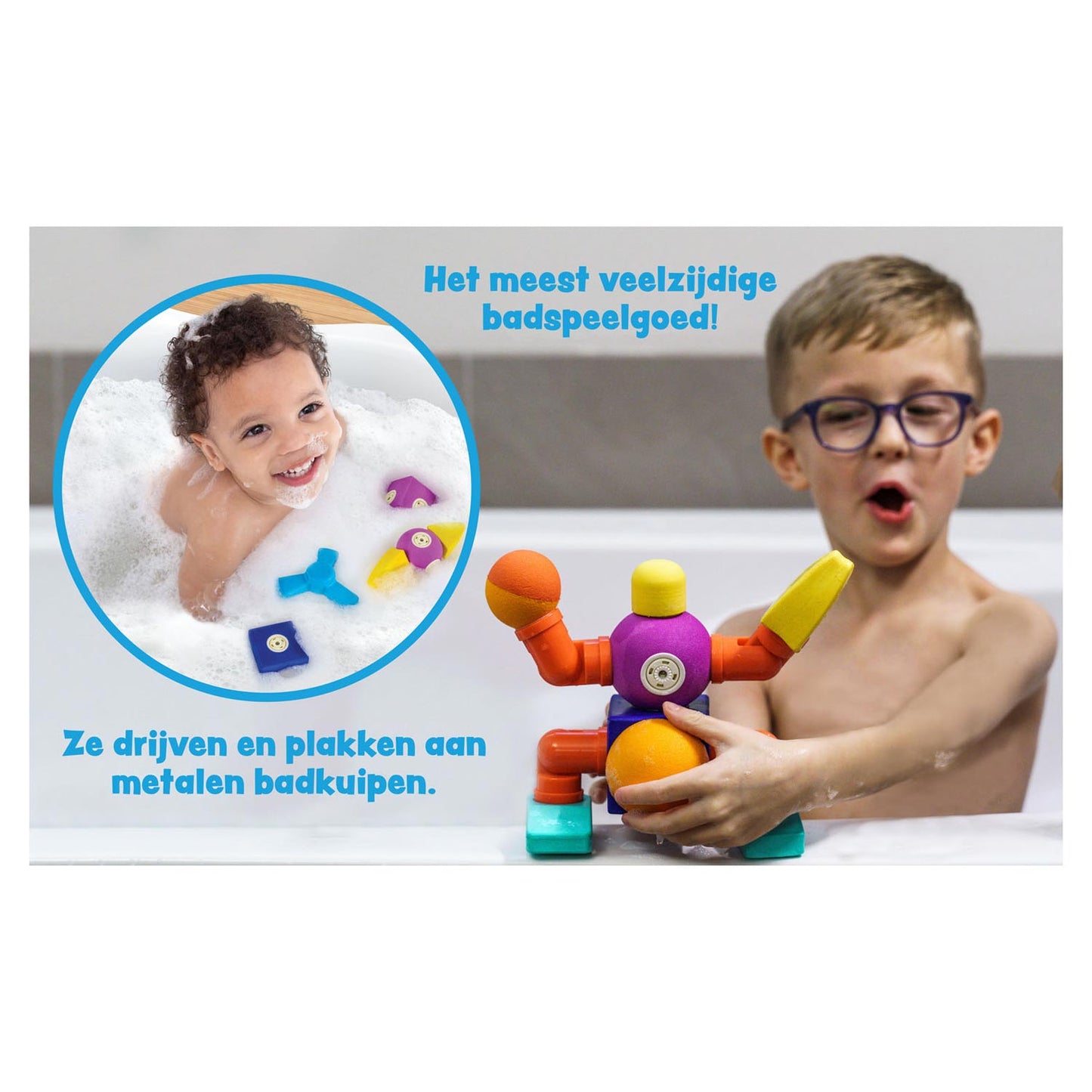 Blockaroo magnetische foam blokken robot box, 10dlg.