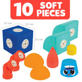 Blockaroo magnetische foam blokken boot box, 10dlg. - afbeelding 2