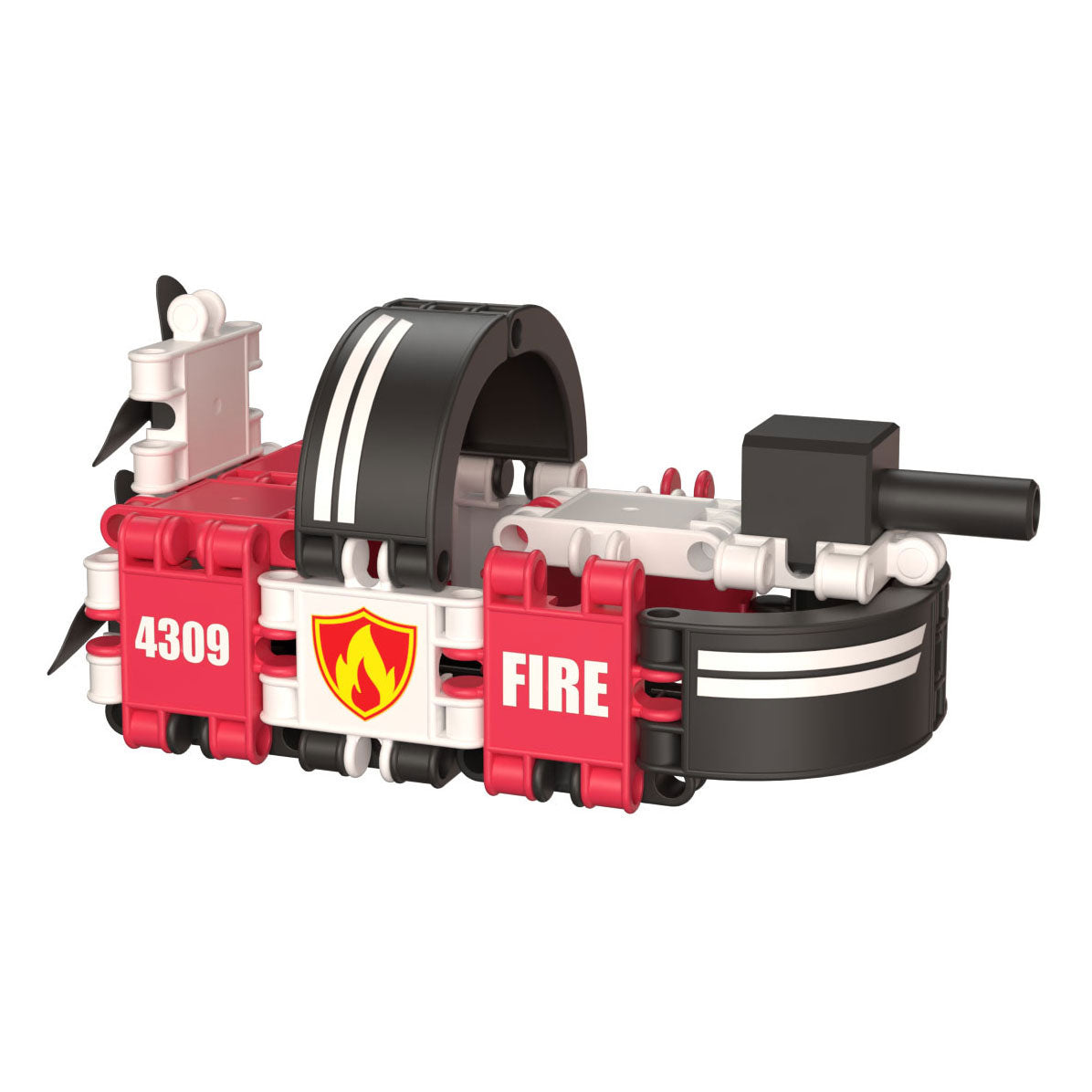 Clics brandweer 8-in-1 bouwblokken– duurzaam speelgoed gemaakt van gerecycleerde kunststof- bouwset 8 in 1 - speelgoed 4,5,6,7,8 jaar jongens en meisjes- educatief speelgoed- montessori speelgoed- constructie speelgoed