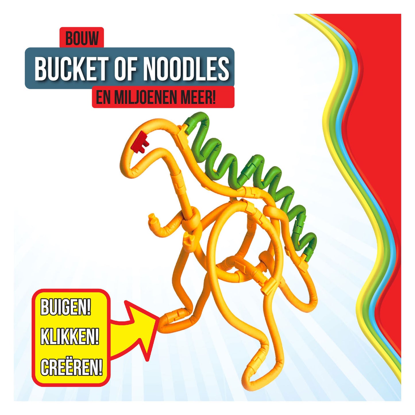 Spaghetteez flexibele bouwstaafjes in opbergbox, 200dlg.