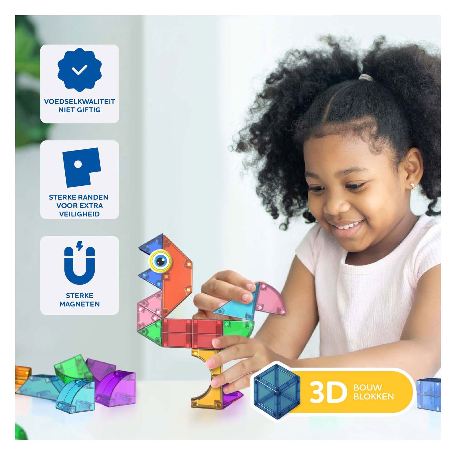 Clics cubixx magnetische bouwspeelgoed - 64dlg.