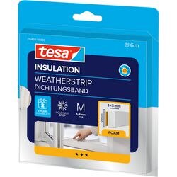 Tochtstrip tesa wit 21 mm x 168 mm x 195 mm