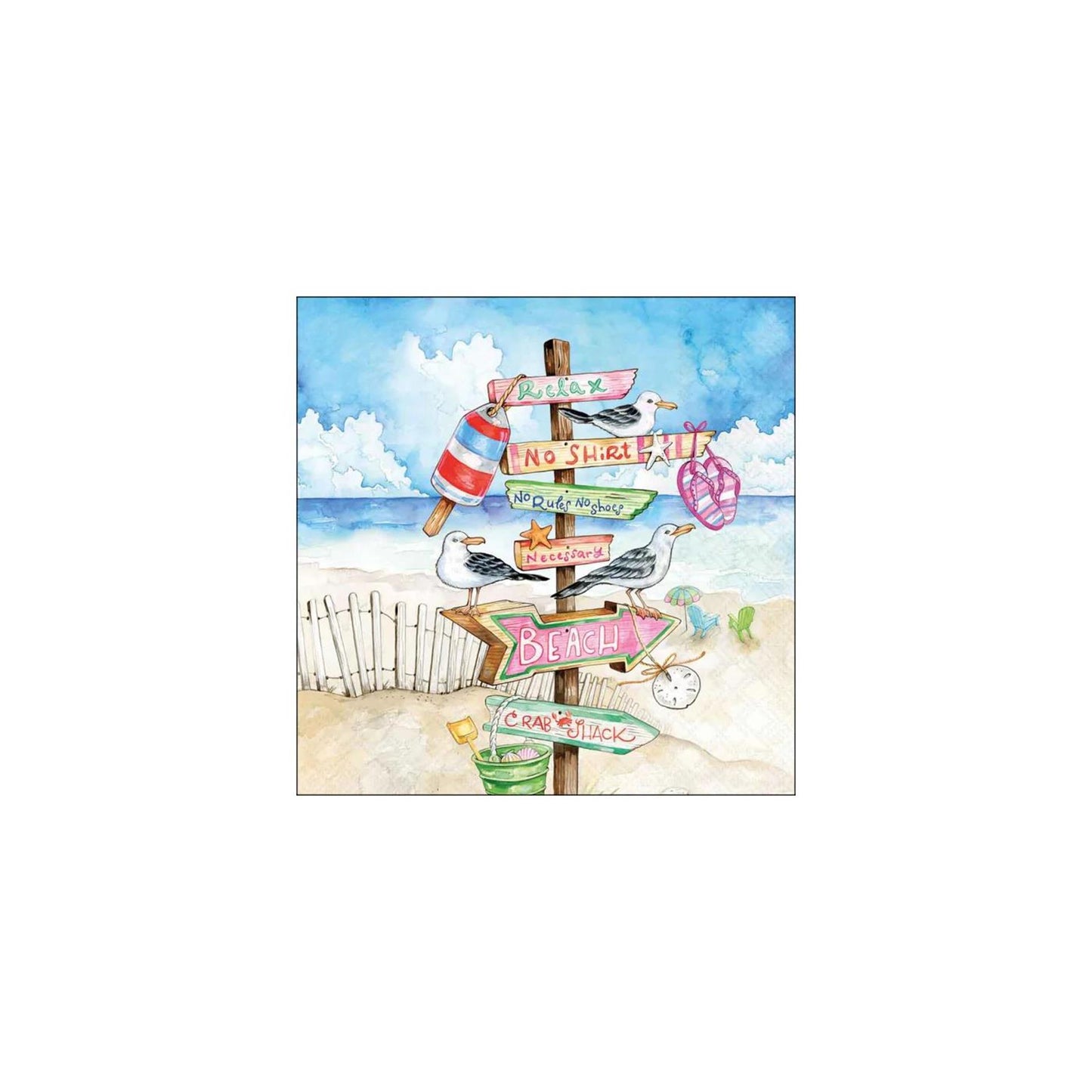 Ambiente servetten 25cm seaside signs