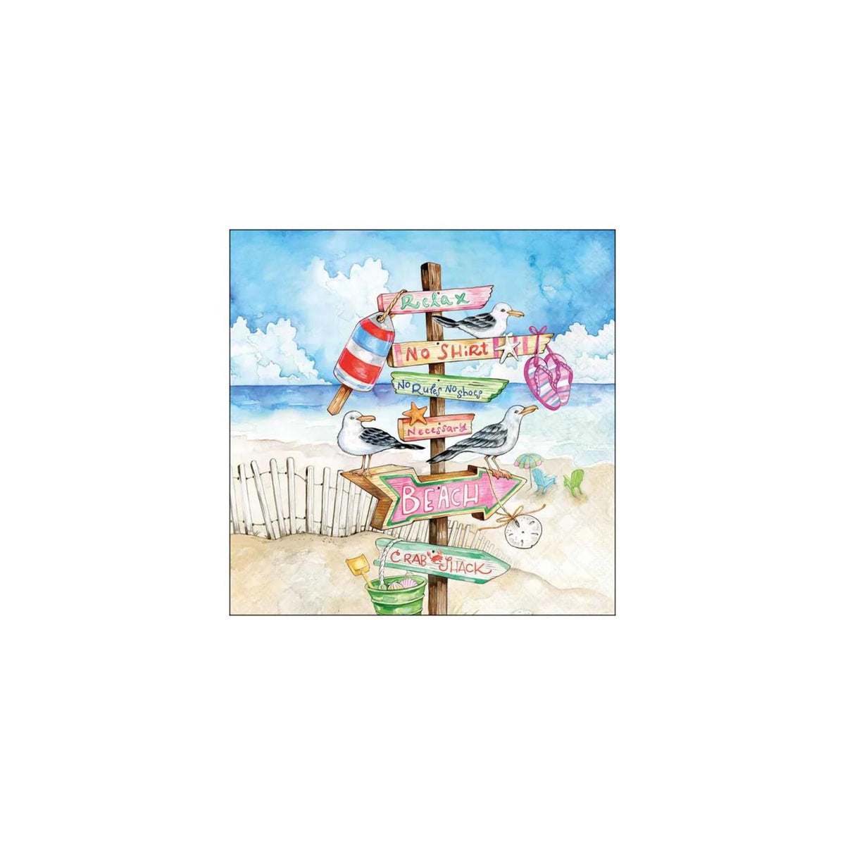 Ambiente servetten 25cm seaside signs