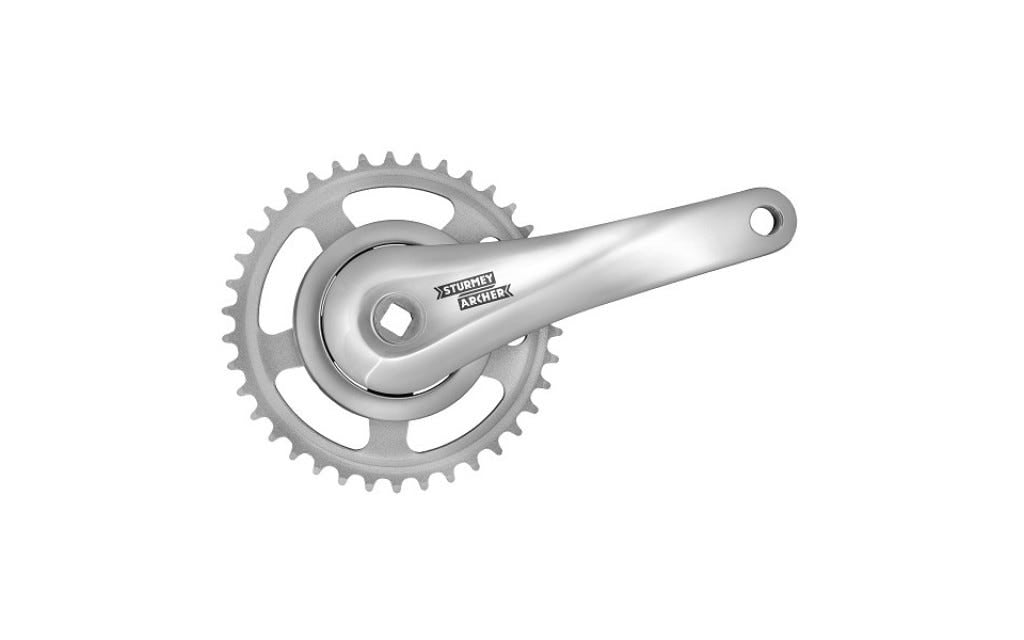 Sunrace - SunRace crankset 38T cranklengte 170mm. zilver aluminium spieloos. 92mm cover. -8mm diepte