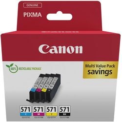 Inktcartridge canon 0386c008 571 cyaan, geel, magenta, zwart