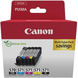 Inktcartridge canon 0372c006 570, 571 cyaan, geel, magenta, zwart