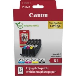 Inktcartridge canon 6443b008 cli-551xl b c m y