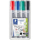Staedtler lumocolor flipchart marker 356 met beitelpunt - box 4 kleuren