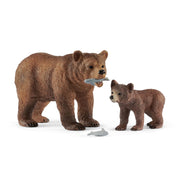 Schleich WILD LIFE Vrouwelijke Grizzlybeer met Grizzlybeertje 42473 - afbeelding 1