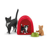 Schleich farm world speeltijd voor schattige katten en poezen 42501
