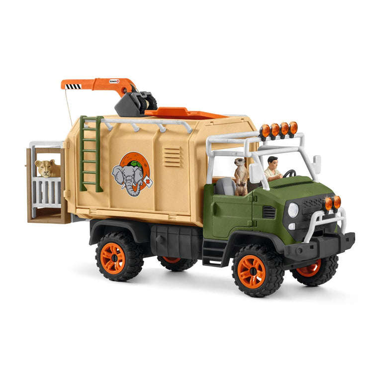Schleich wild life grote reddingswagen voor dieren 42475