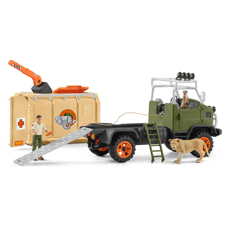 Schleich wild life grote reddingswagen voor dieren 42475