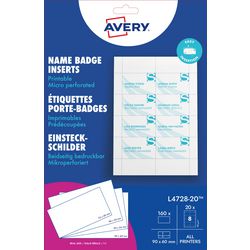 Avery naamkaartje zweckform l4728-20