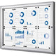 Vergrendelbaar notitiebord showdown scs8xa4 zilver aluminium