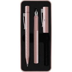 Faber-castell balpen en vulpen - giftbox - grip 2011 - pale rose - fc-201539
