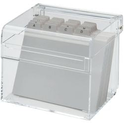 Maul kaartenbak met index a7 acryl 12 x 10 x 9.5 cm transparant