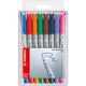 Stabilo ohpen - uitwisbare marker - universal f punt 0,7 mm - etui met 8 kleuren