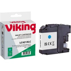 Inktcartridge viking lc-421xlc compatibel cyaan