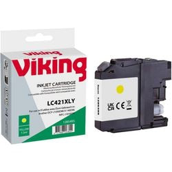 Inktcartridge viking lc-421xly compatibel geel