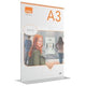 Nobo premium plus a3 vrijstaand posterframe informatiebord - dubbelzijdig - transparant acryl