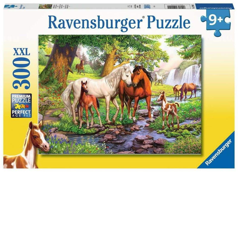 Ravensburger legpuzzel xxl wilde paarden bij de rivier, 300st.