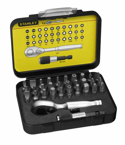 Stanley handgereedschap bitset expert pro 1 4 - ratelsleutel (32 delig) - 1-13-904