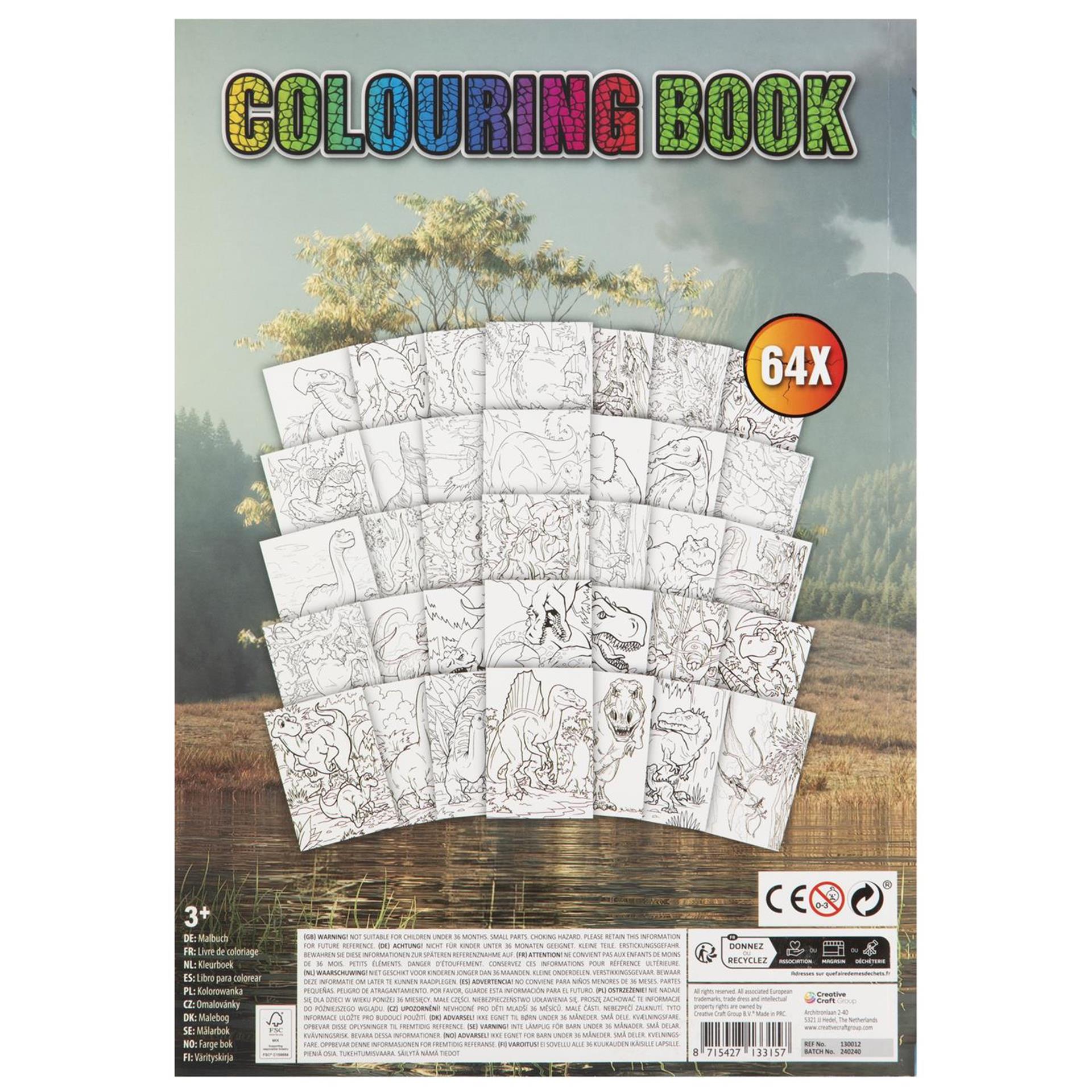 Grafix dino kleurboek a4