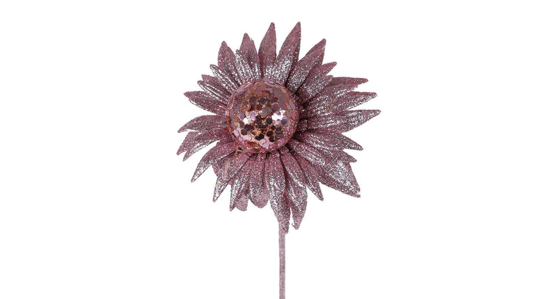 Kunsttak zonnehoed roze pe 50cm