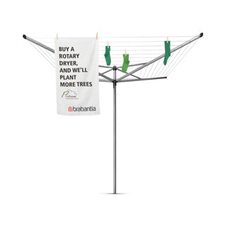 Brabantia topspinner 50m + grondanker - metallic grey