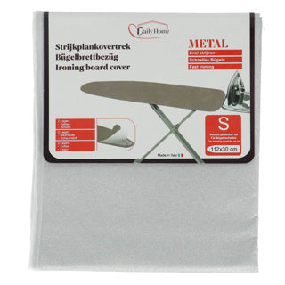 Daily home strijkhoes metal s 112x30 cm grijs katoen schuim