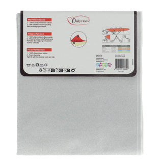 Daily home strijkhoes metal s 112x30 cm grijs katoen schuim