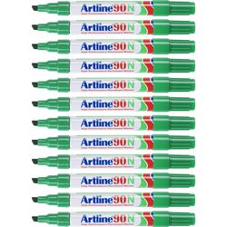 Permanent marker artline 90 ultra 2-5 mm groen schuin milieuvriendelijk