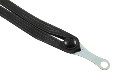 Cordo snelbinder rubber classic zwart met afneembare 12mm asplaten