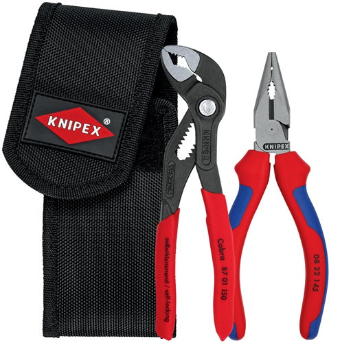 Knipex mini-tangenset 00 20 72 v06 (rood zwart, 2-delig)