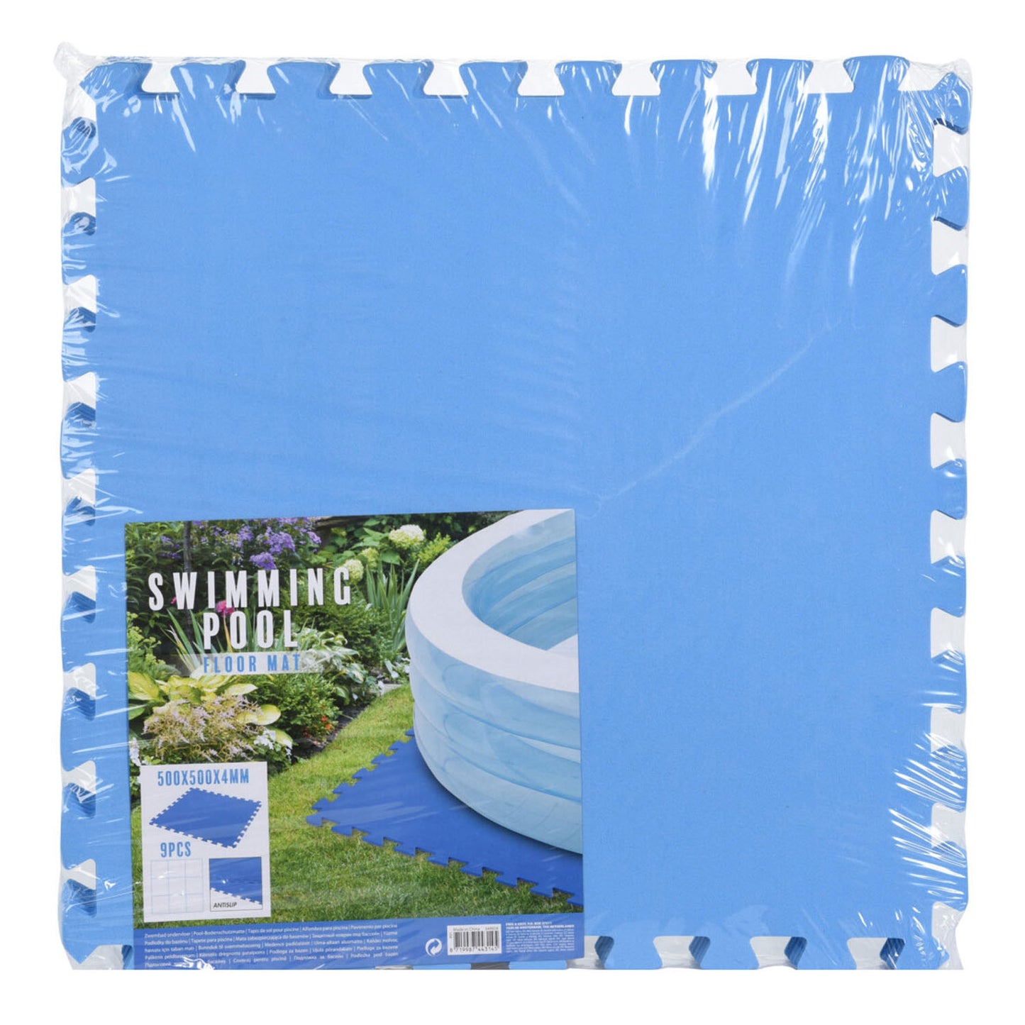Zwembadtegels foam blauw 50x50cm 9 stuks