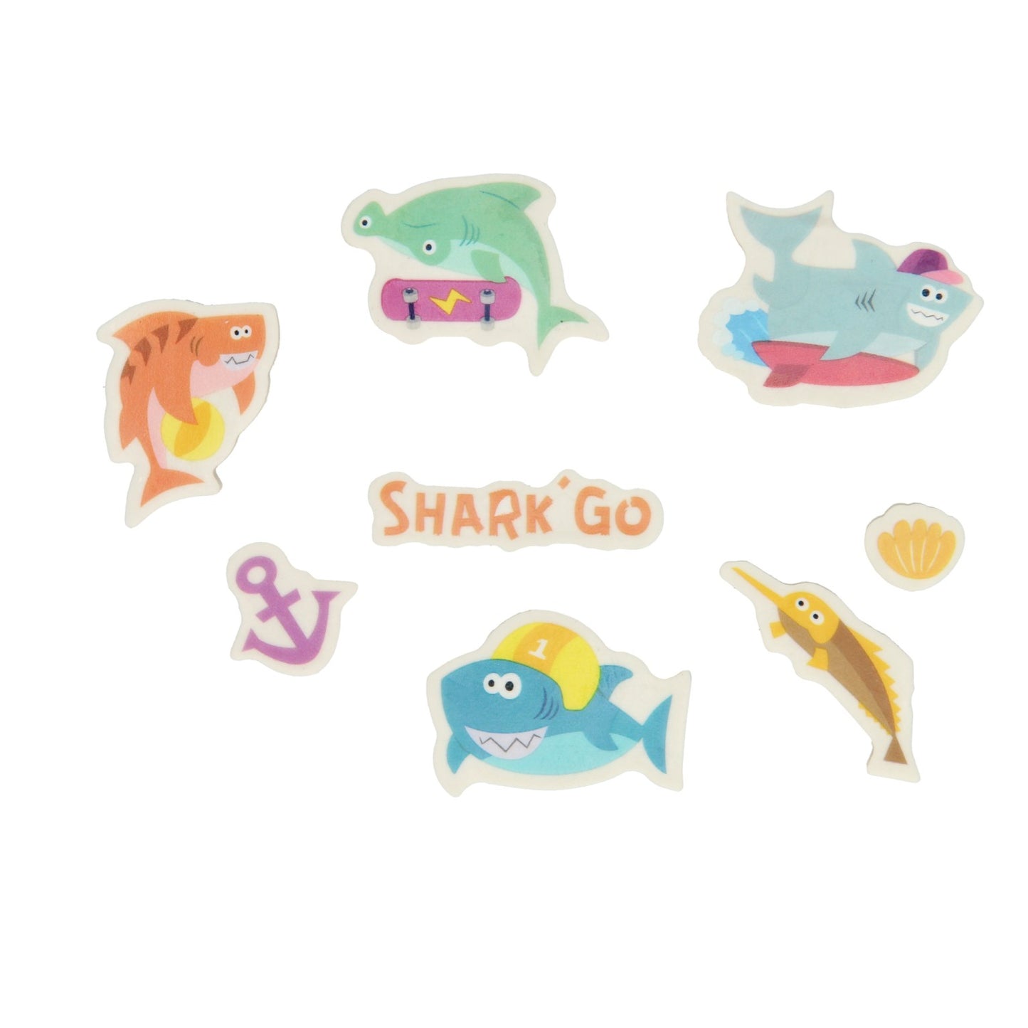 Gummen set haaien, 8st.