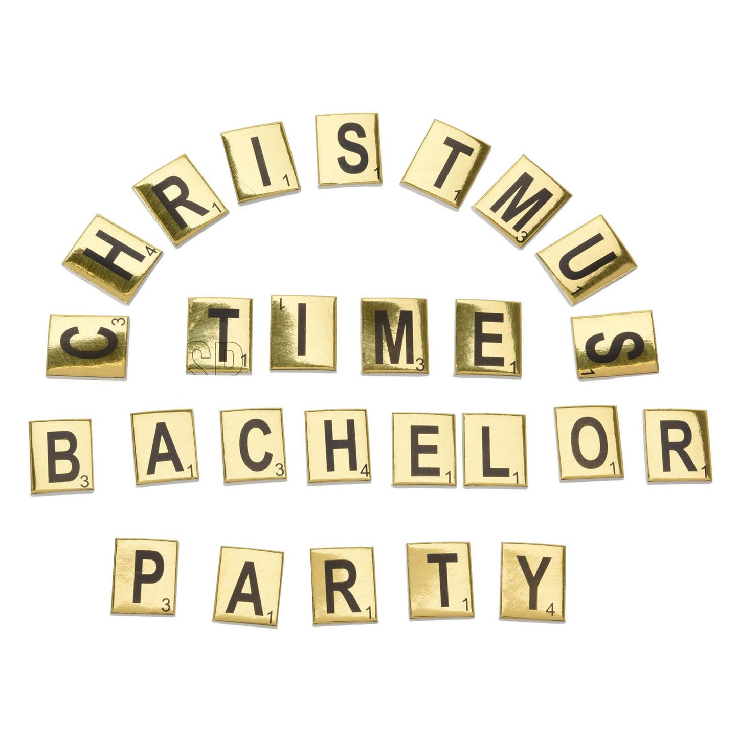 Stickers eva metallic letters, 150dlg.