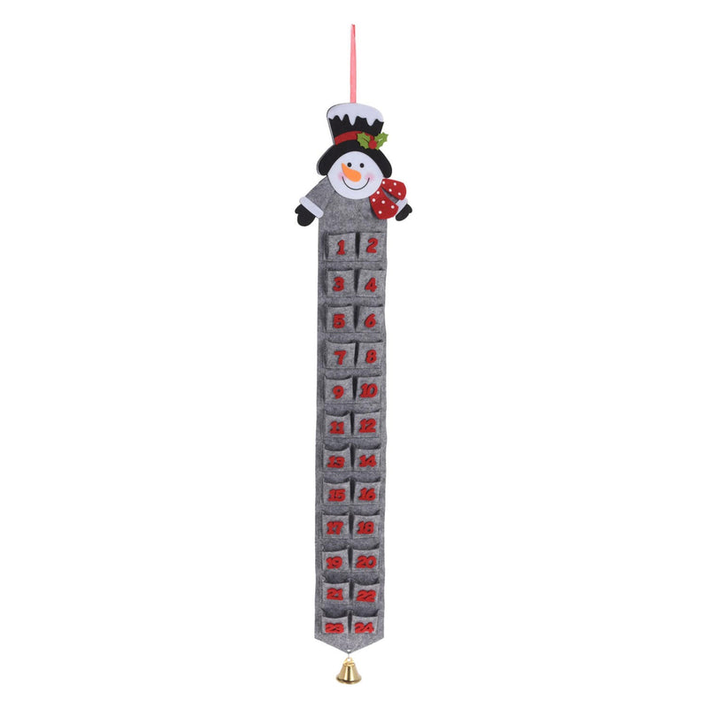 Adventkalender met kerstfiguur - grijs