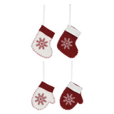 kerst sok rood wit, 10cm - afbeelding 1