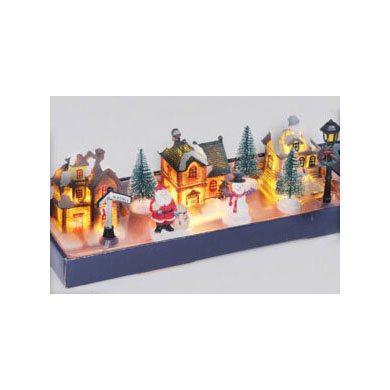 Kerstdorp met led, 10dlg.