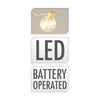 Draadslinger met 15 kerstballetjes led warm white