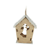 Houten Kersthanger Huisje met Led - afbeelding 5