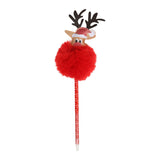Balpen Kerst met Pompom, 25cm - afbeelding 3